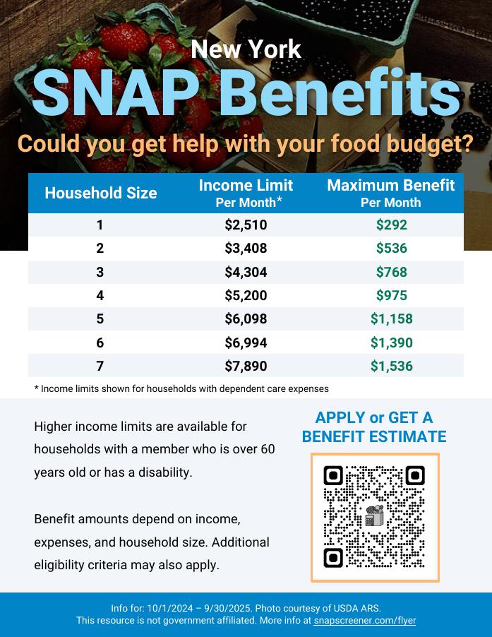 New York SNAP Eligibility Flyer